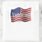Verenigde Staten Veteran Waving Flag Rechthoekige Sticker (Tas)