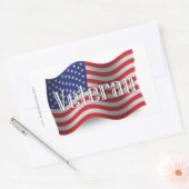 Verenigde Staten Veteran Waving Flag Rechthoekige Sticker (Envelop)