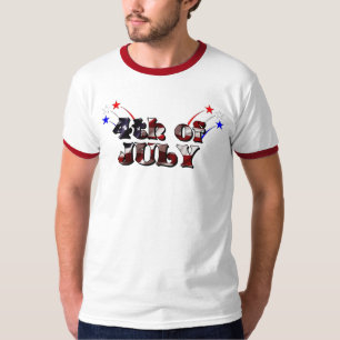 Verenigde Staten vieren vierde vuurwerk T-shirt