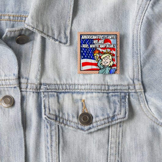 Verenigde Staten Vierkante Button 5,1 Cm (In situ)