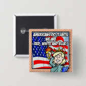 Verenigde Staten Vierkante Button 5,1 Cm (Voorkant /achterkant)