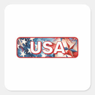 Verenigde Staten Vierkante Sticker