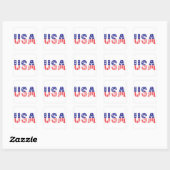 Verenigde Staten Vierkante Sticker (Vel)