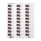 Verenigde Staten Vlag Adres Label (Full Sheet)