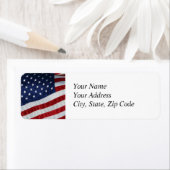 Verenigde Staten Vlag Adres Label (Insitu)