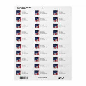 Verenigde Staten Vlag Adres Label (Full Sheet)