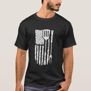 Verenigde Staten Vlag Amerika Grillen Cookout BBQ T-shirt