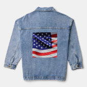 Verenigde Staten Vlag Amerika Rood Wit Blauw Patri Denim Jacket (Achterkant)