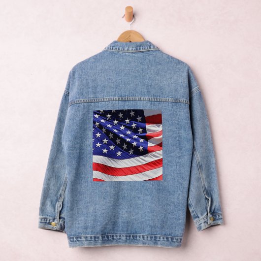 Verenigde Staten Vlag Amerika Rood Wit Blauw Patri Denim Jacket (Hangar)