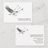 ** Verenigde Staten vlag Amerikaanse adelaar Black Visitekaartje (Voorkant / Achterkant)