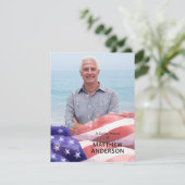 Verenigde Staten vlag begrafenis foto Bedankkaart (Staand voorkant)
