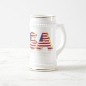 Verenigde Staten Vlag Bier Stein Bierpul (Voorkant rechts)