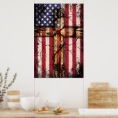  Verenigde Staten vlag Christelijk Poster (Keuken)
