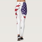 Verenigde Staten Vlag en Kaart Souvenir Design Leggings (Achterkant)