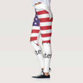 Verenigde Staten Vlag en Kaart Souvenir Design Leggings (Links)