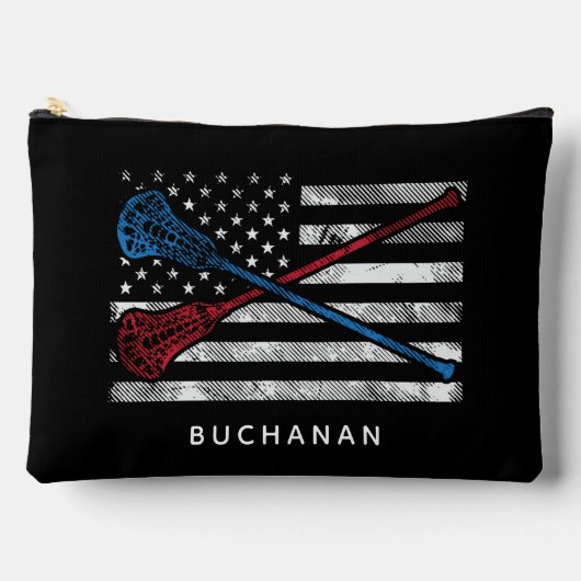 Verenigde Staten Vlag en Lacrosse Bats Custom Etui (Voorkant)