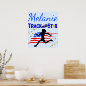 VERENIGDE STATEN VLAG GEPERSONALISEERDE TRACK STAR POSTER (Keuken)