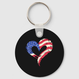 Verenigde Staten vlag Heart American Patriotic Arm Sleutelhanger