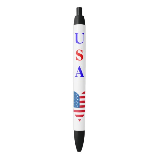 Verenigde Staten Vlag Heart Pen (Voorkant Verticaal)