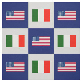 Verenigde Staten Vlag, Italië Vlag op blauw & lt g Stof