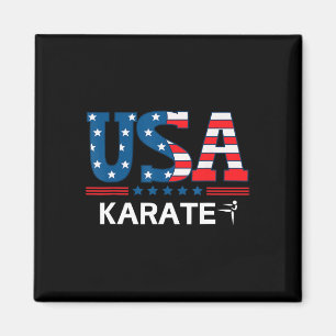 Verenigde Staten Vlag Karate Verenigde Staten Team Magneet
