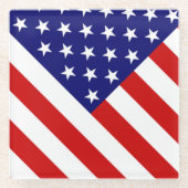 Verenigde Staten Vlag kustgebied Glazen Onderzetter (Voorkant)