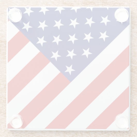 Verenigde Staten Vlag kustgebied Glazen Onderzetter (Achterkant)