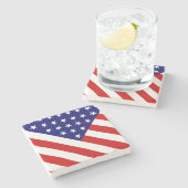 Verenigde Staten Vlag kustgebied Stenen Onderzetter (Zijkant)