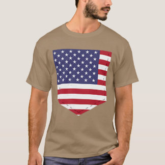 Verenigde Staten Vlag met Gedrukte Amerikaanse Vla T-shirt
