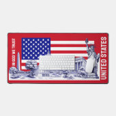 Verenigde Staten Vlag Monument Illustratie Souveni Bureaumat (Keyboard & Muis)