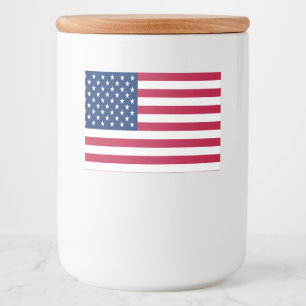 Verenigde Staten Vlag Onafhankelijkheidsdag Voedselcontainer Etiket
