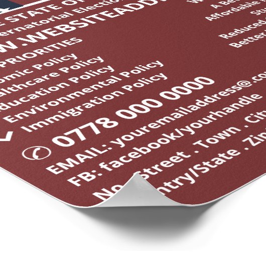 Verenigde Staten vlag ontwerp, politieke campagnev Poster (Hoek)