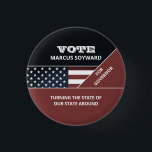 Verenigde Staten vlag ontwerp, politieke campagnev Ronde Button 3,2 Cm<br><div class="desc">United States Flag Design,  politieke campagnevoerder Adverteren badge door The Visitekaartje Store.</div>