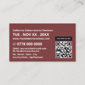 Verenigde Staten vlag ontwerp, politieke campagnev Visitekaartje (Achterkant)