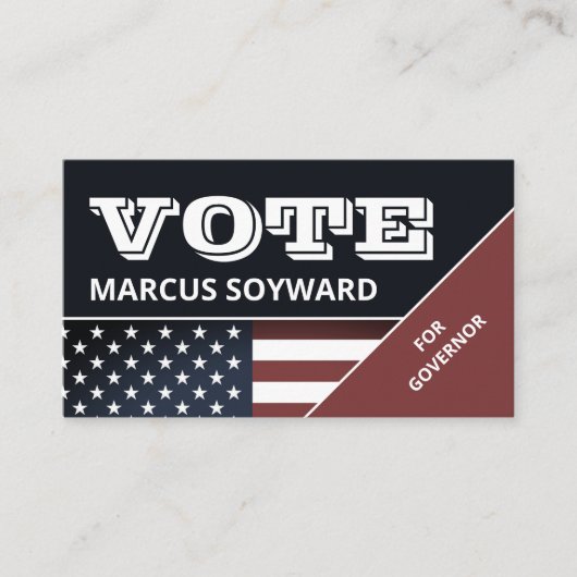 Verenigde Staten vlag ontwerp, politieke campagnev Visitekaartje (Voorkant)