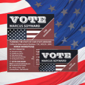 Verenigde Staten vlag ontwerp, politieke campagnev Visitekaartje