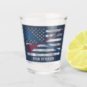 Verenigde Staten Vlag Patriot Aangepaste  sport Shot Glas (Voorkant)