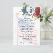 Verenigde Staten Vlag Patriottisch Bloemen Christe Kaart (Staand voorkant)