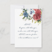 Verenigde Staten Vlag Patriottisch Bloemen Christe Kaart (Achterkant)