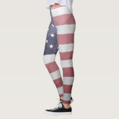 Verenigde Staten vlag Red White Blue Geometric Mes Leggings (Links)