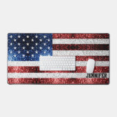 Verenigde Staten vlag rood wit blauw sprankelend b Bureaumat (Keyboard & Muis)