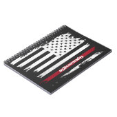 Verenigde Staten vlag Roodstreep Persoonlijke naam Notitieboek (Linkerzijde)