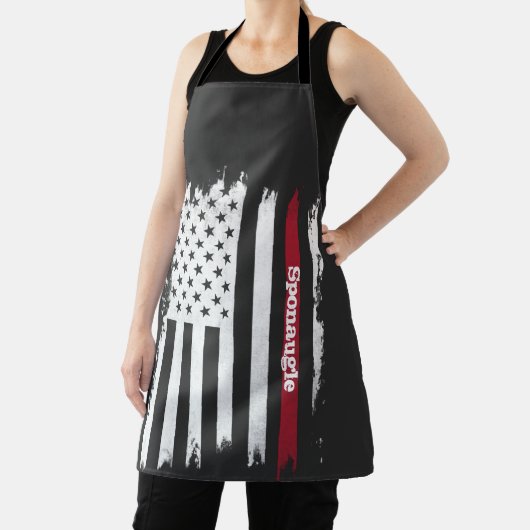 Verenigde Staten vlag Roodstreep Persoonlijke naam Schort (Insitu)