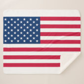 Verenigde Staten Vlag Sherpa Blanket - Patriottisc Sherpa Deken (Voorkant (horizontaal))
