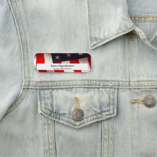 Verenigde Staten vlag sluiting Naamplaatje (In situ)