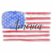 Verenigde Staten Vlag Sterren en Stripes Sticker (Voorkant)