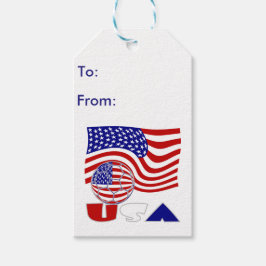 Verenigde Staten Vlag Verenigde Staten Voetbal Cadeaulabel