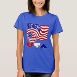 Verenigde Staten Vlag Verenigde Staten Voetbal T-shirt
