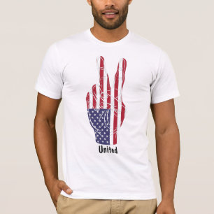 Verenigde Staten Vlag Vredesteken T-shirt