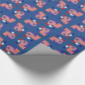 Verenigde Staten Vlag VS Voetbal Blauwe Achtergron Cadeaupapier (Hoek)